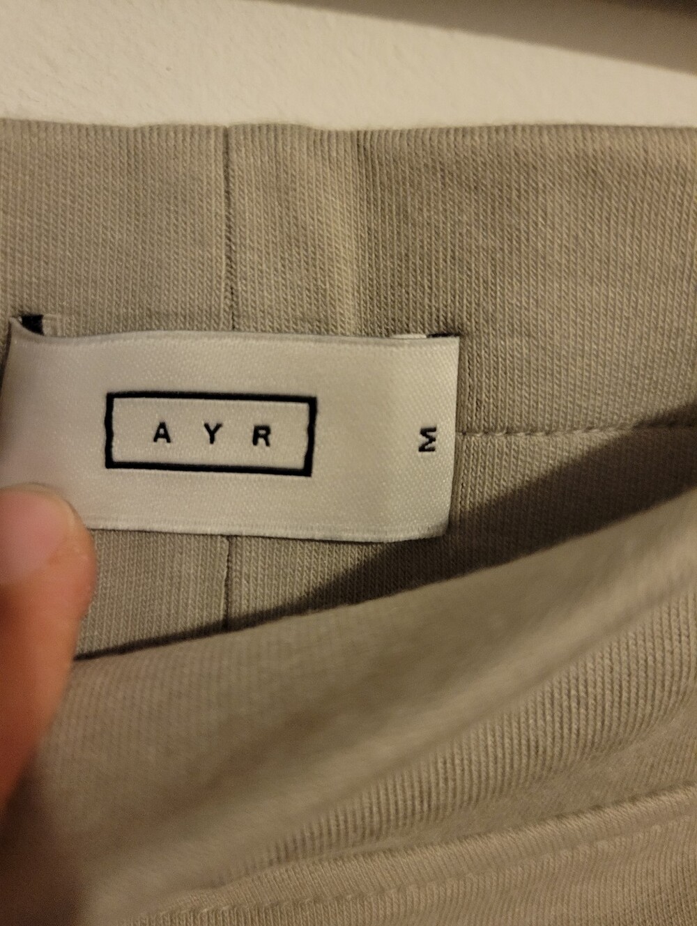 AYR High Hopes Skirt Stone Grey M Pima Cotton Blend - Picture 7 of 10